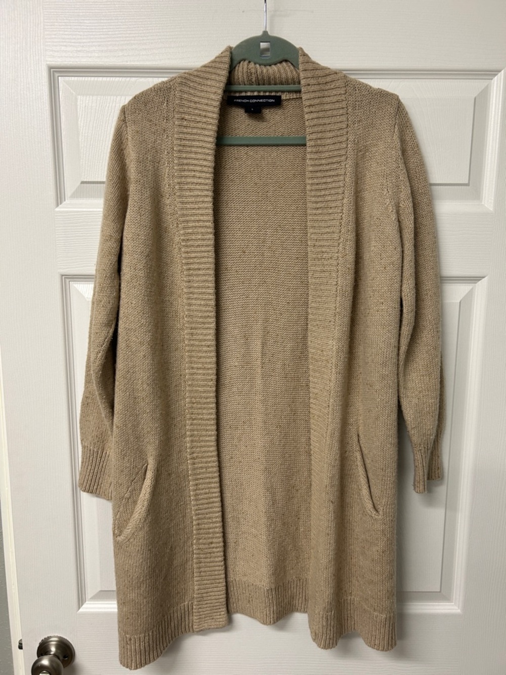 French Connection Neutral Tan Cardigan